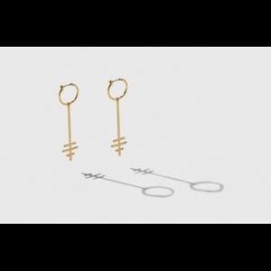 ETESIAN XuClar 24K gold Drop Earrings